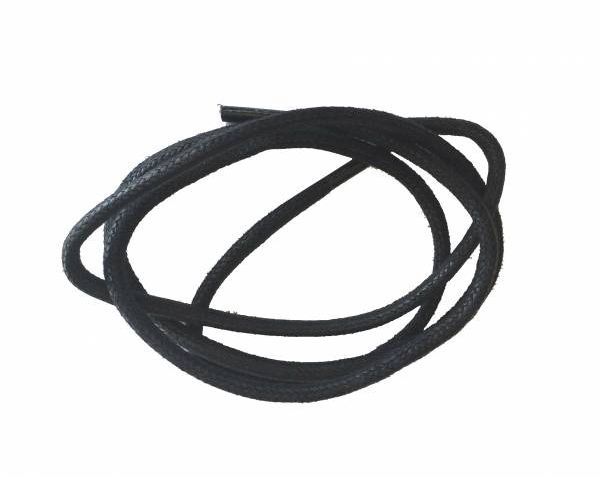 Shoe lace waxed round thick black