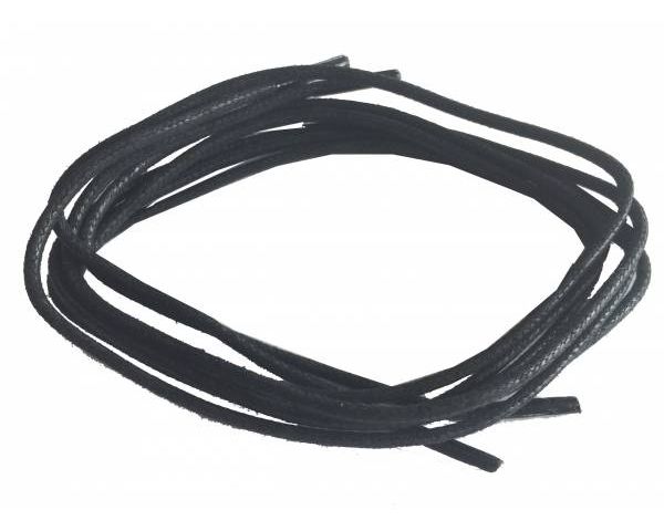 Shoe lace waxes round thin black